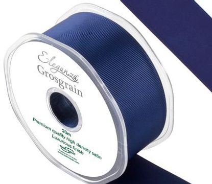 Eleganza Premium Grosgrain Ribbon 38mm x 20m Midnight Blue No.19 - Ribbons